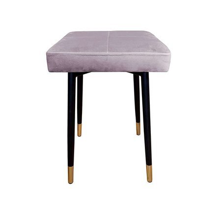  FENIKS upholstered stool in dirty pink color, MG-55 material with golden leg