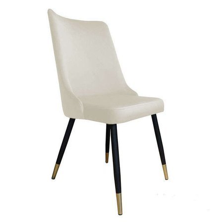 Chair Orion in ivory color material MG-50 with golden leg