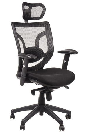 Fotel biurowo gabinetowy krzesło obrotowe Borneo - czarny
