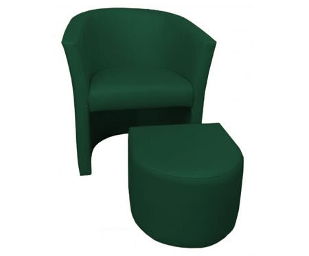 Green CAMPARI armchair with footrest