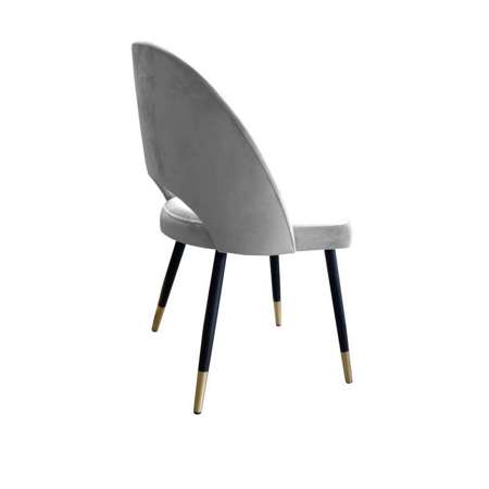 Light gray upholstered LUNA chair material MG-39 with golden leg
