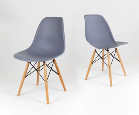 SK Design KR012 Dark Grey Chair Beech