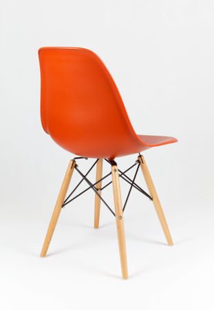 SK Design KR012 Orange Chair, Beech Legs