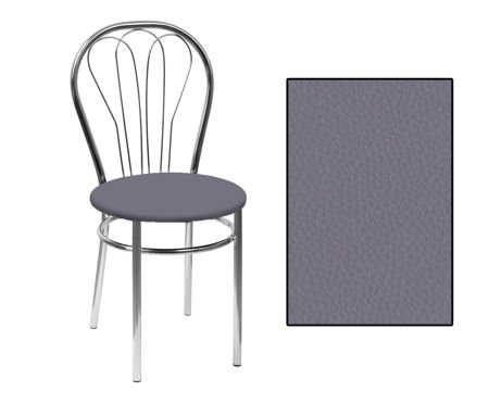 SKN Jowisz, Light Grey Chair, Chrome legs