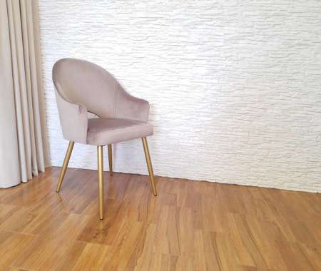 Yellow upholstered chair DIUNA mustard material MG-15