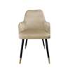 Bright brown upholstered PEGAZ chair material MG-06 with golden leg