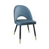Gray-blue upholstered LUNA chair material BL-06 with golden leg