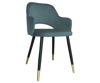 Gray-blue upholstered STAR chair material BL-06 with golden leg