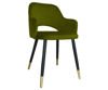 Olive upholstered STAR chair material BL-75 with golden leg