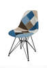 SK DESIGN KR012 TAPICERATED CHAIR PATCHWORK 6 CHROME