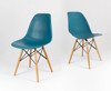 SK Design KR012 Navy Green Chair, Beech legs
