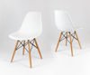 SK Design KR012 White Chair Beech