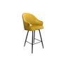 Yellow upholstered DIUNA bar stool mustard material MG-15