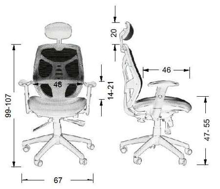 Fotel biurowy gabinetowy TIMOR niebieski - krzesło obrotowe