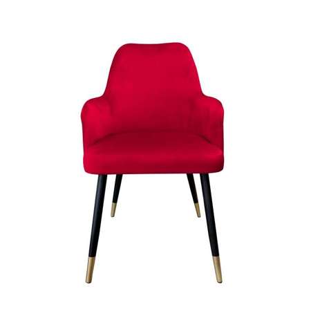 Rot gepolsterter Stuhl PEGAZ Material MG-31 mit goldenen Bein