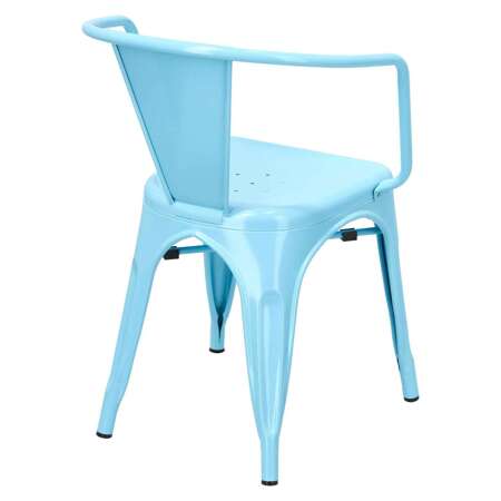 Stuhl Paris Arms blau inspiriert von Tolix