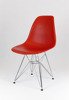SK Design KR012 Ziegelrot Stuhl Chrome