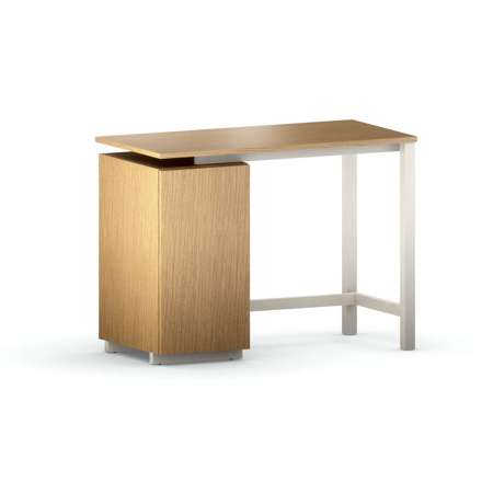 B-DES43-PRO biurko z szafką z forniru dębowego lub sklejki brzozowej 138x60cm