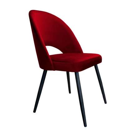 Czerwone tapicerowane krzesło LUNA materiał MG-31