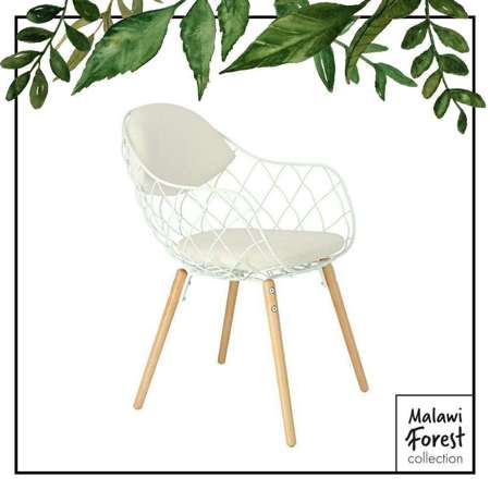 Krzesło Jahi białe/białe/naturalny