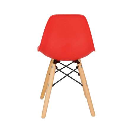 Krzesło JuniorP016 DZIECIĘCE czerwone, drew. nogi