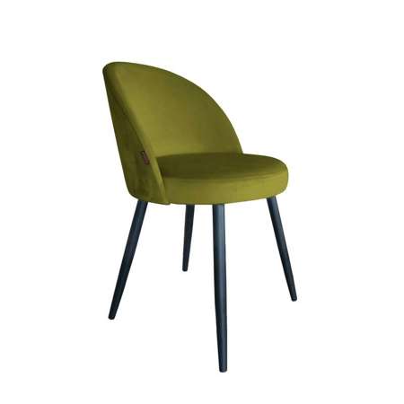 Oliwkowe tapicerowane krzesło CENTAUR materiał BL-75