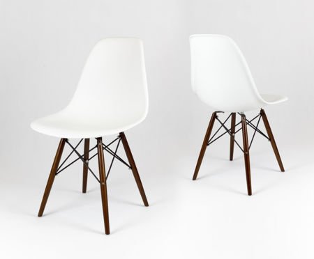 SK Design KR012 Białe Krzesło Wenge