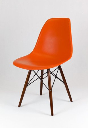 SK Design KR012 Pomarańczowe Krzesło, Nogi wenge