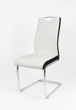 SK Design KS037 Białe Krzesło, Czarny bok