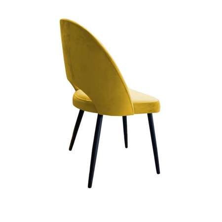 Żółte tapicerowane krzesło LUNA materiał MG-15