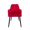Czerwone tapicerowane krzesło PEGAZ materiał MG-31