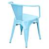 Krzesło Paris Arms niebieskie inspirowane Tolix